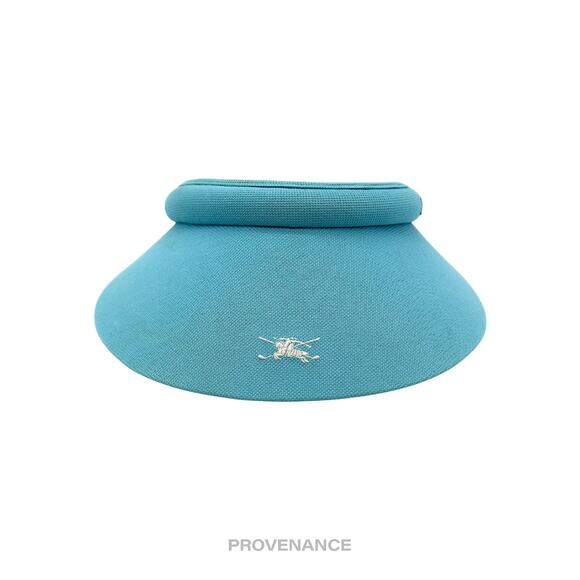 🔴 Burberry Golf Knight Logo Visor - Sky Blue Nova Check - Picture 1 of 8